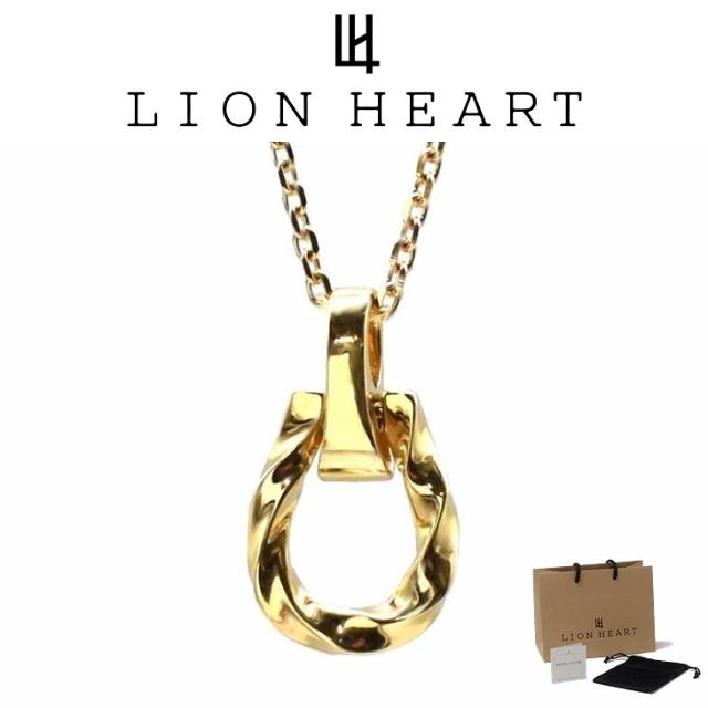 ライオンハート ネックレス メンズ ツイストホースシュープチネックレス K10 10金 プチモダン LH-1NE325 LION HEART クリスマス 誕生日 プレゼント ギフト 彼氏 ブランド 人気