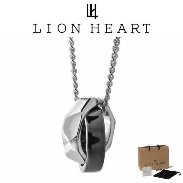 ライオンハート ネックレス メンズ フラグメント ダブルリングネックレス ブラック SV925 LHS-1NE241 LION HEART クリスマス 誕生日 プレゼント ギフト 彼氏 【ネコポス】 ブランド 人気