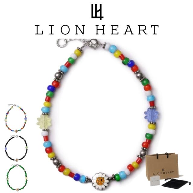 ライオンハート アンクレット メンズ LH T.H.R フラワーLEOアンクレット ガラスビーズ 316L 真鍮 LH-1AN046 LION HEART クリスマス 誕生日 プレゼント ギフト 彼氏 【ネコポス】 ブランド 人気