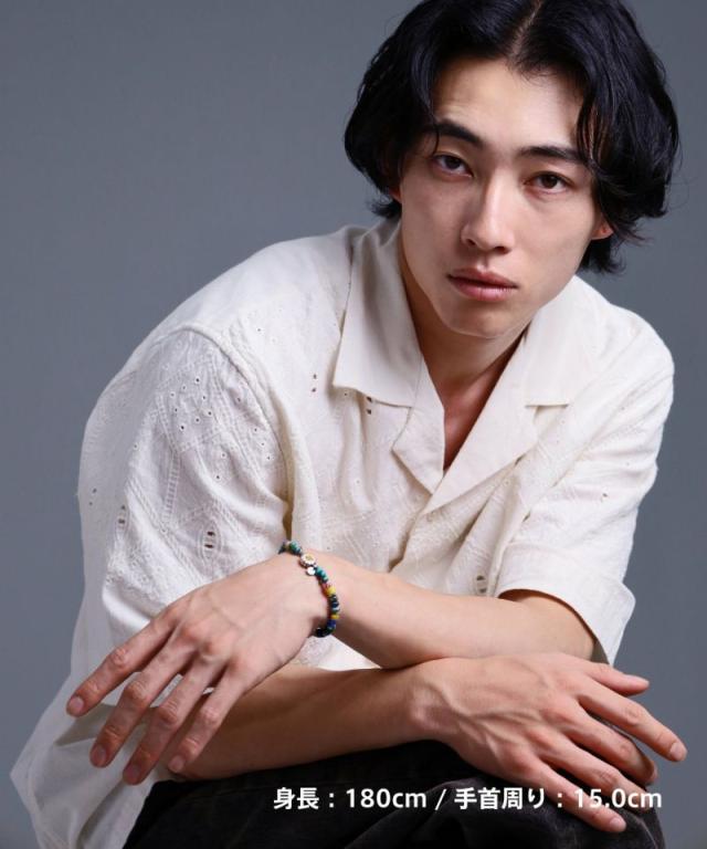 ライオンハート ブレスレット メンズ レディース LION HEART × SunKu コラボ ブレスレット 天然石 オニキス ターコイズ ガラスビーズ 316L 真鍮 LH-1BR146 LION HEART クリスマス 誕生日 プレゼント ギフト 彼氏 【ネコポス】 ブランド 人気_3