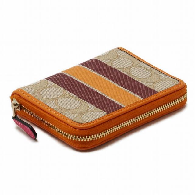コーチ COACH 財布 レディース 二つ折り財布 シグネチャー ストライプ レザー ピンク 2637IMR1U ブランド 人気_2