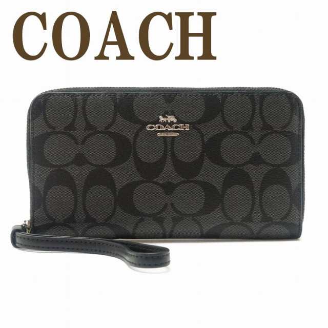 コーチ COACH 財布 レディース 長財布 ラウンドファスナー iPhoneケース シグネチャー 73418SVDK6 ブランド 人気