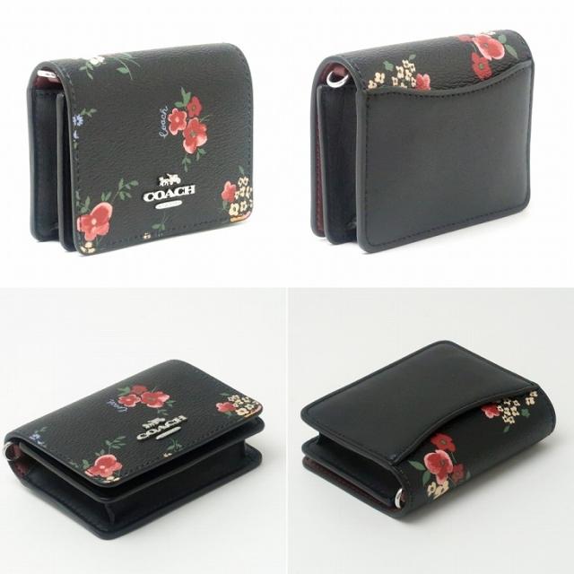 コーチ COACH 財布 レディース コインケース カードケース 小銭入れ 花柄 チェーン ブラック 黒 C0060SVA47 【ネコポス】 ブランド 人気_5