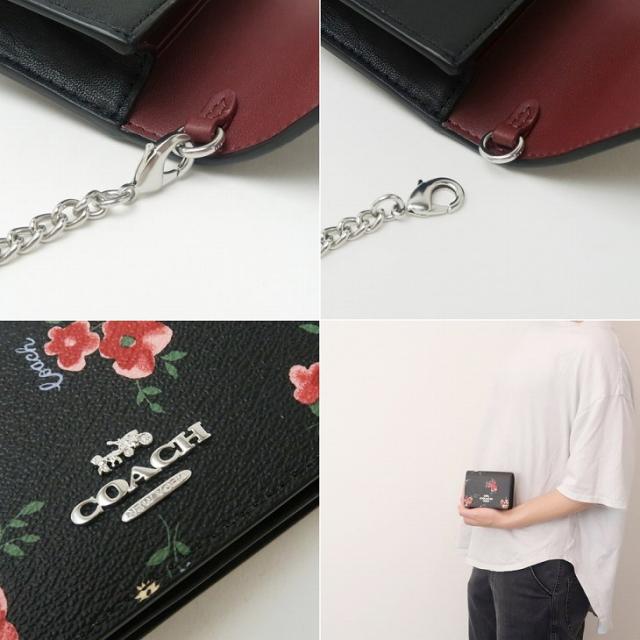 コーチ COACH 財布 レディース コインケース カードケース 小銭入れ 花柄 チェーン ブラック 黒 C0060SVA47 【ネコポス】 ブランド 人気_7