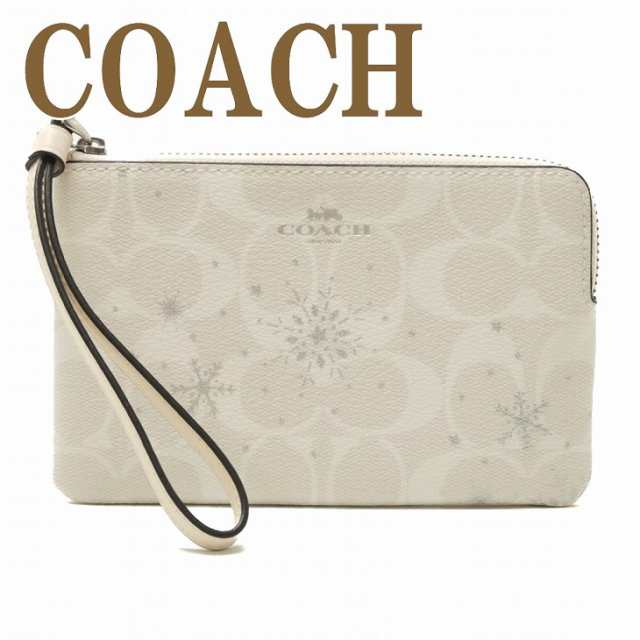 コーチ COACH ポーチ ハンドポーチ リストレット クラッチ 財布 ハンドバッグ スノー スノーフレーク C1862SVCAH 【ネコポス】 ブランド