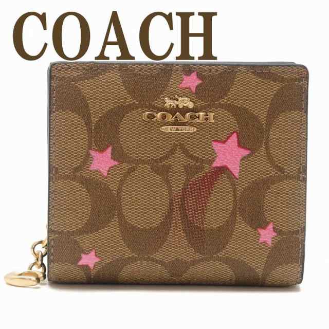 COACH コーチ 財布 二つ折り財布 新作 新品 スタープリント 星柄