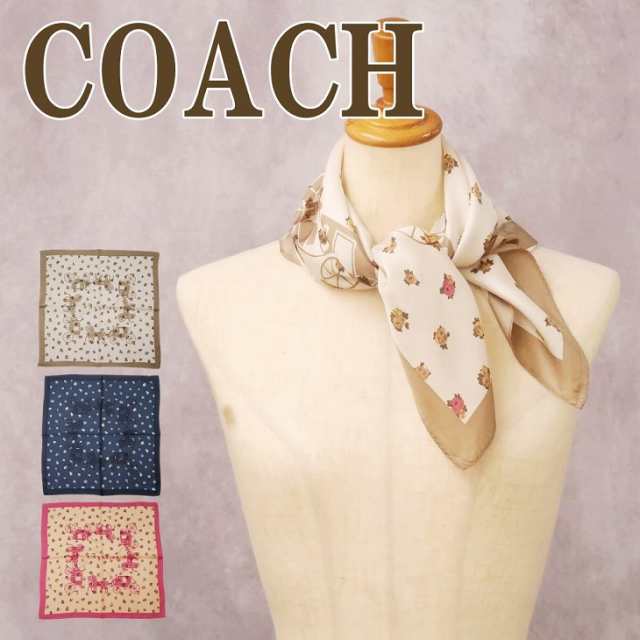 コーチ COACH スカーフ レディース シルク ピンク 花柄 フラワー フローラル C0007 【ネコポス】 ブランド 人気