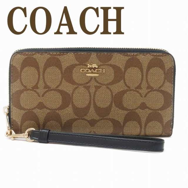 最高の コーチ COACH 財布 レディース 長財布 ストラップ ラウンド