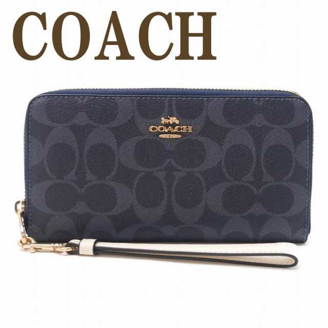 コーチ COACH 財布 レディース 長財布 ストラップ ラウンドファスナー