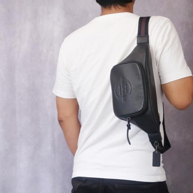 コーチ COACH バッグ メンズ ショルダーバッグ 斜めがけ ウエストバッグ レザー ブラック 黒 C5393QBBK ブランド 人気_2