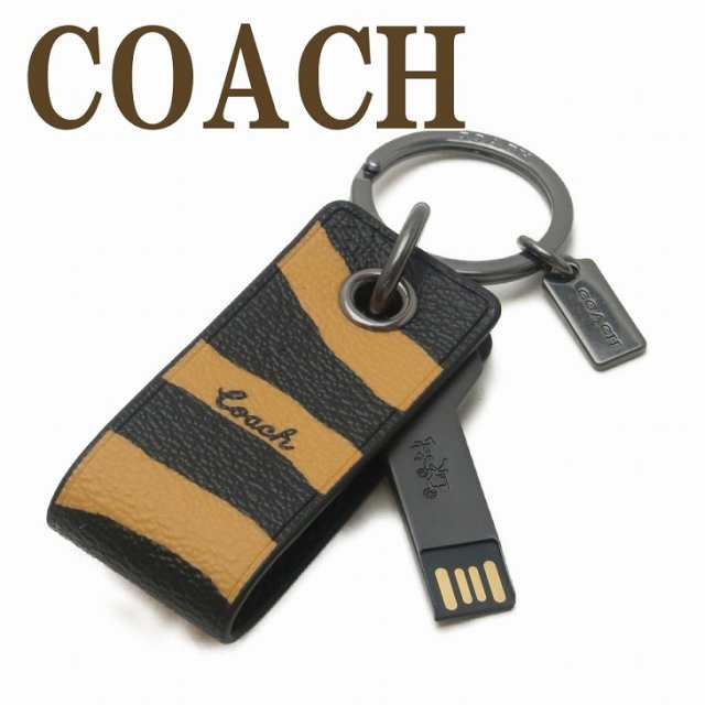 コーチ COACH キーリング メンズ キーホルダー バッグチャーム レディース USB レザー 迷彩柄 カモフラージュ C7019QBTJI 【ネコポス】