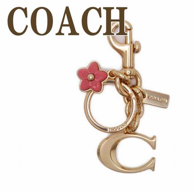 コーチ キーホルダー COACH キーリング ピンク Cロゴ 花 C8627GDRRJ 【ネコポス】 ブランド 人気