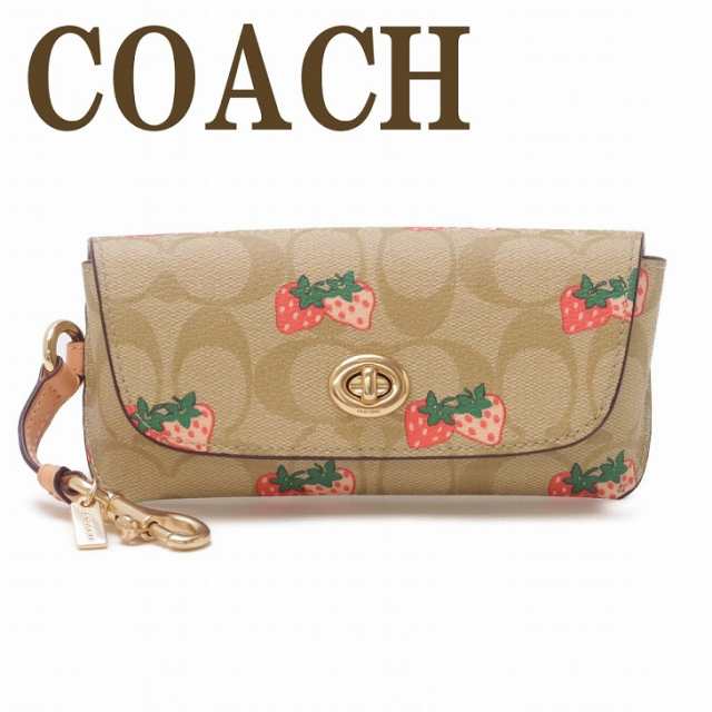 コーチ COACH サングラスケース レディース 眼鏡ケース アイウェアケース ピンク イチゴ 苺 いちご ストロベリー シグネチャー CB614IMOT