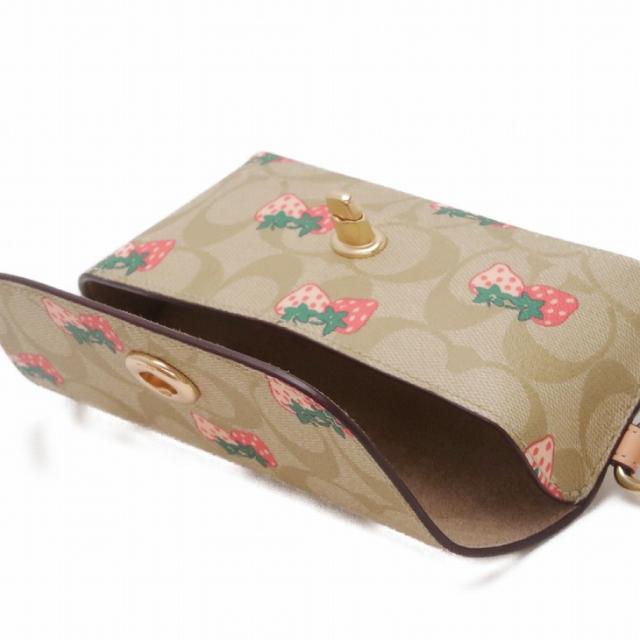 コーチ COACH サングラスケース レディース 眼鏡ケース アイウェアケース ピンク イチゴ 苺 いちご ストロベリー シグネチャー CB614IMOT4 ブランド 人気