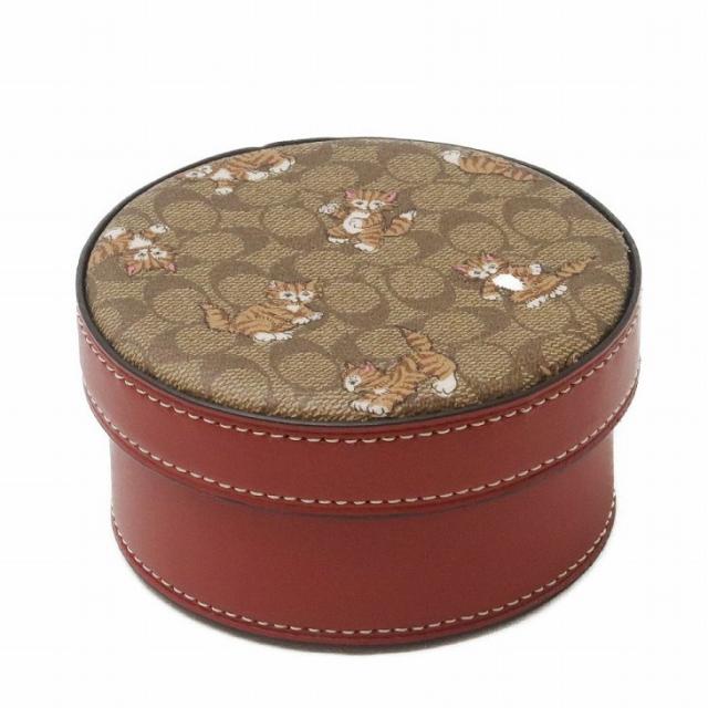 コーチ COACH ジュエリーケース レディース ジュエリーポーチ ジュエリーボックス ケース 時計ケース トラベルポーチ シグネチャー キャット 猫 CC471IME7V ブランド 人気_2