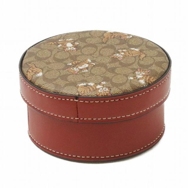 コーチ COACH ジュエリーケース レディース ジュエリーポーチ ジュエリーボックス ケース 時計ケース トラベルポーチ シグネチャー キャット 猫 CC471IME7V ブランド 人気_3