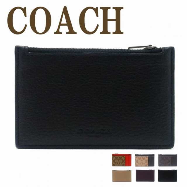 コーチ COACH 財布 メンズ カードケース コインケース IDケース パスケース 名刺入れ 定期入れ 小銭入れ ブラック 黒 シグネチャー  COACH｜au PAY マーケット