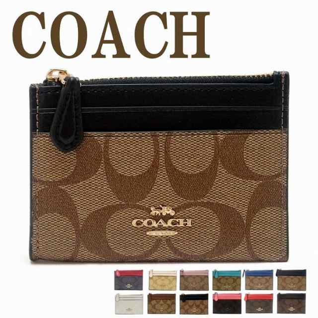 コーチ COACH 財布 レディース キーケース キーリング コインケース カードケース 定期入れ 小銭入れ シグネチャー レザー ブラック 黒