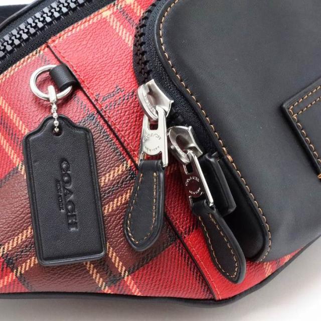 コーチ COACH バッグ メンズ ショルダーバッグ 斜めがけ ウエストバッグ レザー チェック CC031SVPM0 ブランド 人気_9