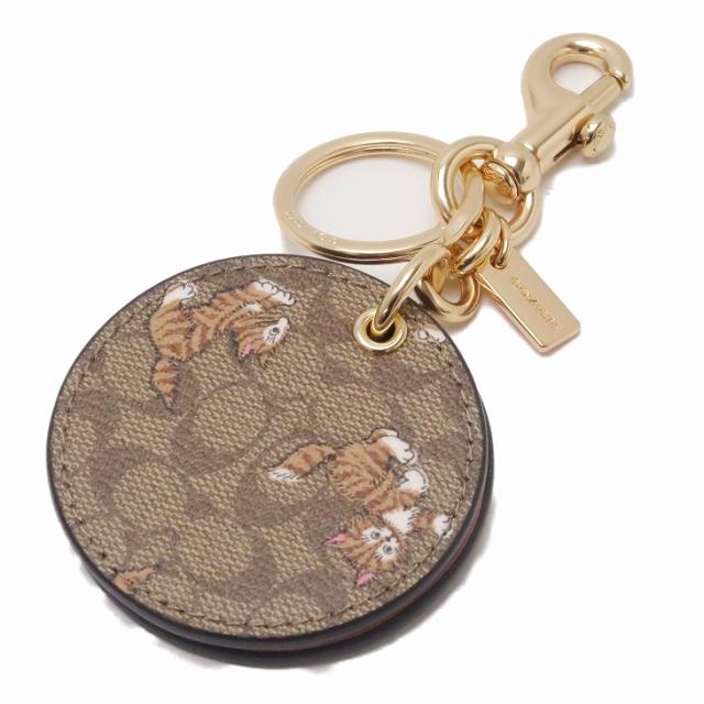 コーチ COACH キーホルダー レディース キーリング 手鏡 鏡