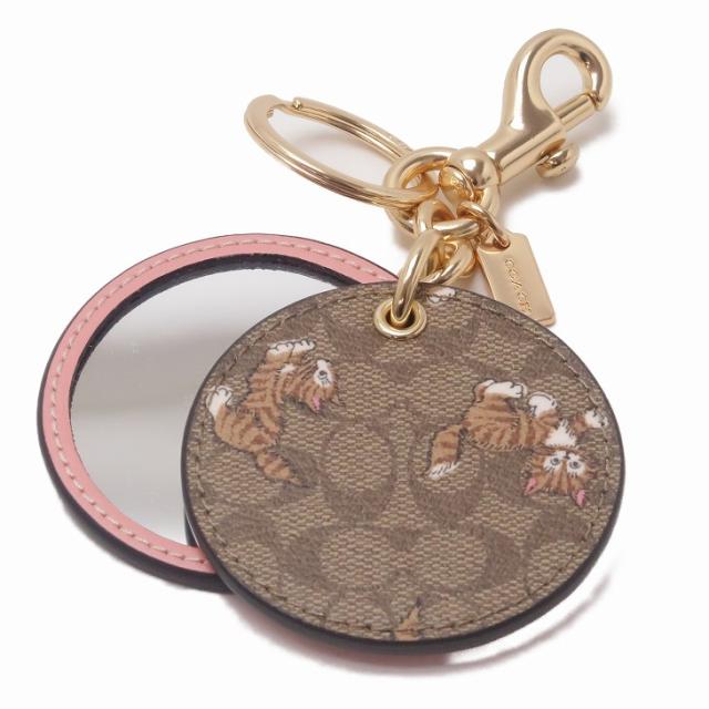 コーチ COACH キーホルダー レディース キーリング 手鏡 鏡