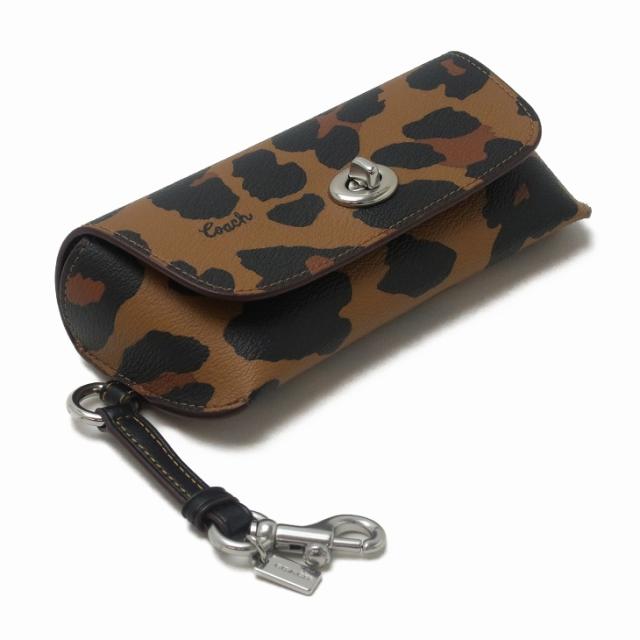 コーチ COACH サングラスケース メンズ レディース 眼鏡ケース アイウェアケース シグネチャー レザー アニマル レオパード CC950SVN2R ブランド 人気
