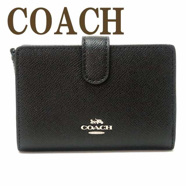 コーチ COACH 財布 二つ折り財布 レディース レザー ブラック黒 11484SVBK ブランド 人気