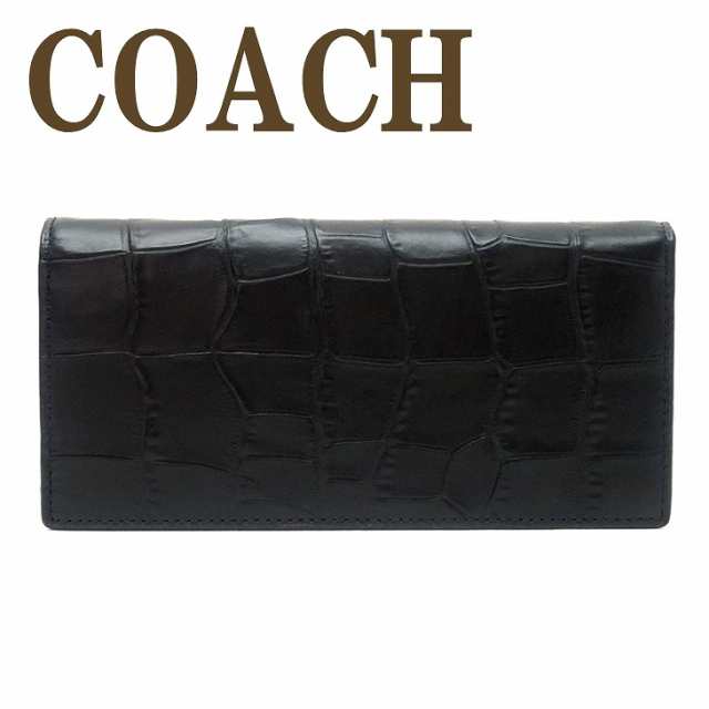 コーチ COACH 財布 メンズ 長財布 二つ折り 本革 レザー 長財布 クロコダイル 73134QBBK ブランド 人気｜au PAY マーケット