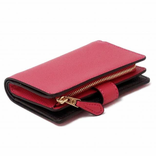 コーチ COACH 財布 レディース 二つ折り財布 ロゴ ピンク レザー