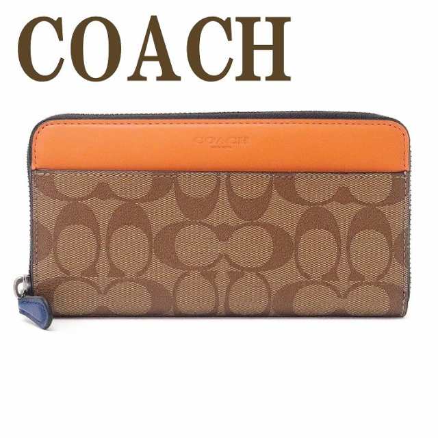 コーチ COACH 財布 メンズ 長財布 ラウンドファスナー シグネチャー