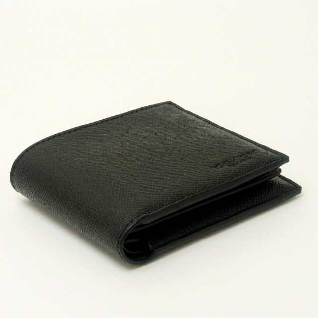 コーチ COACH 財布 メンズ 二つ折り財布 カードケース ブラック黒