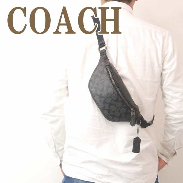 コーチ COACH バッグ メンズ ショルダーバッグ 斜めがけ ウエストバッグ ボディーバッグ ベルトバッグ シグネチャー ブラック 黒  84711QB｜au PAY マーケット