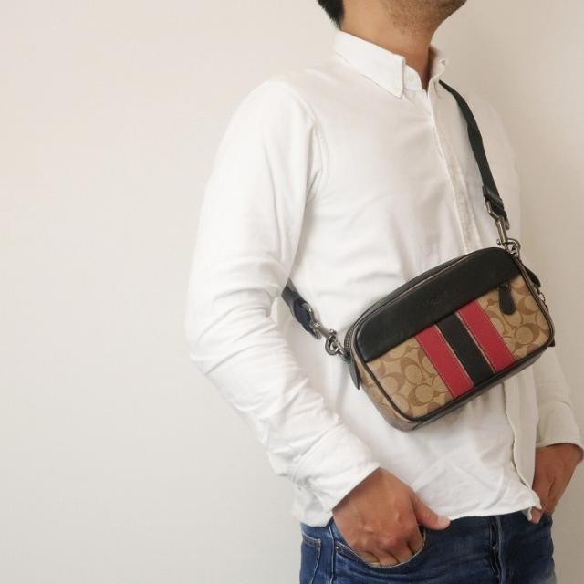 コーチ COACH バッグ メンズ ショルダー セカンド クラッチバッグ ポーチ ブランド レザー シグネチャー 85037QBPO3 ブランド 人気_2