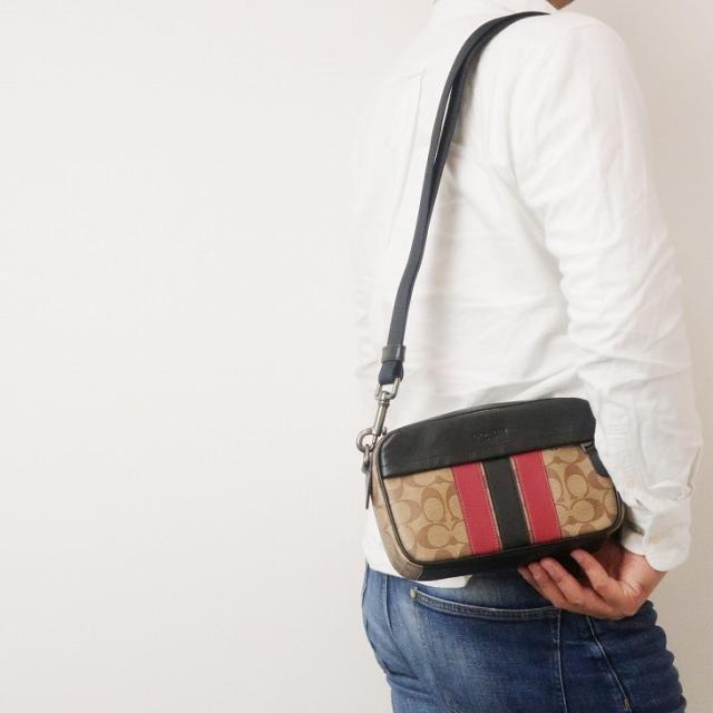 コーチ COACH バッグ メンズ ショルダー セカンド クラッチバッグ ポーチ ブランド レザー シグネチャー 85037QBPO3 ブランド 人気_3