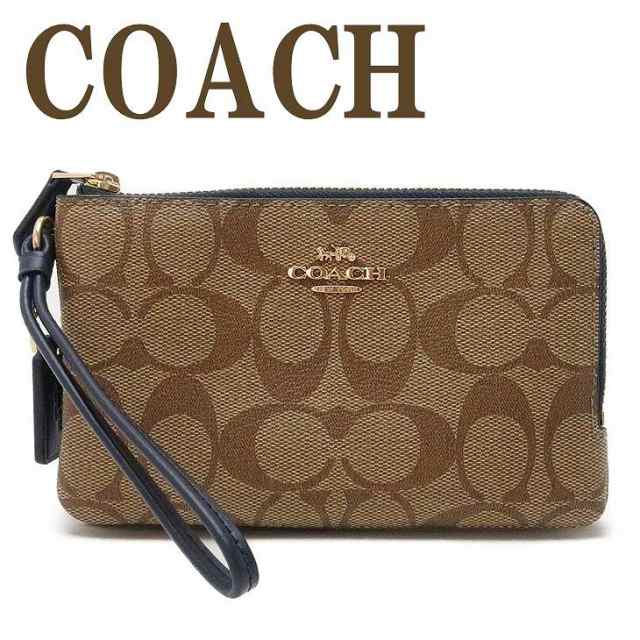 コーチ COACH ポーチ ハンドポーチ リストレット 財布 リストレット シグネチャー 87591IMDT3 【ネコポス】 ブランド 人気