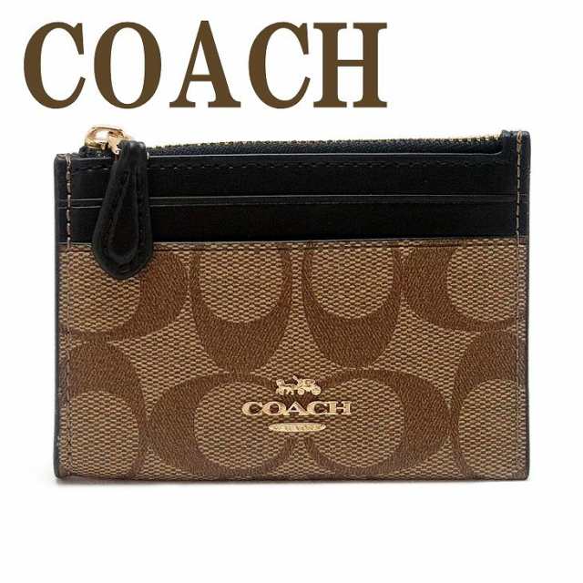 コーチ COACH 財布 レディース キーケース キーリング コインケース カードケース 定期入れ 小銭入れ シグネチャー レザー ブラック 黒 8