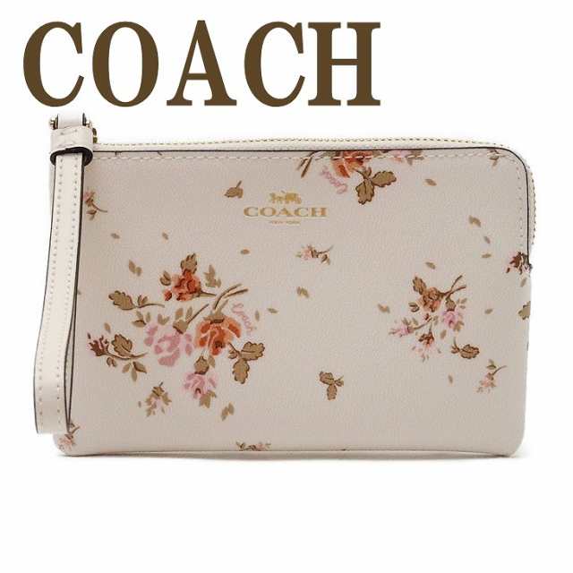 コーチ COACH ポーチ レディース 財布 ハンドポーチ スマホケース リストレット レザー 花柄 ピンク 91781IMCAH 【ネコポス】 ブランド