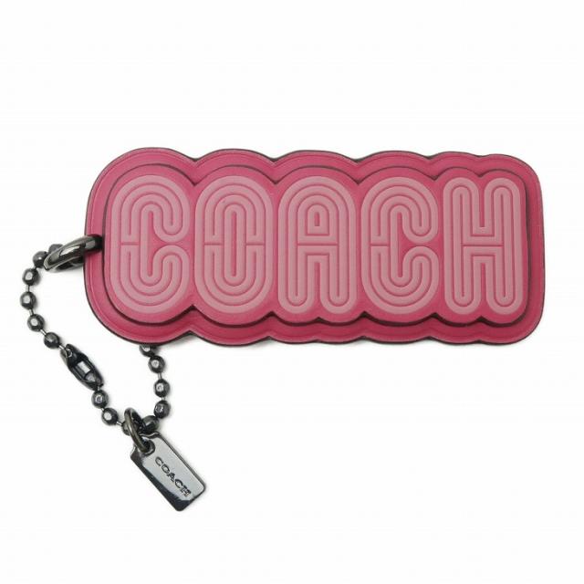 コーチ COACH キーホルダー レディース バッグチャーム ロゴ レザー ピンク 69570DKOLH 【ネコポス】 ブランド 人気_1