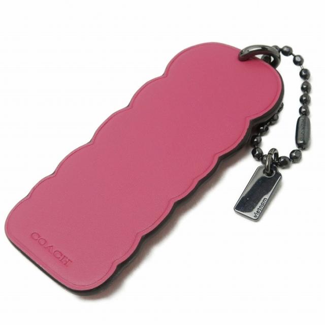 コーチ COACH キーホルダー レディース バッグチャーム ロゴ レザー ピンク 69570DKOLH 【ネコポス】 ブランド 人気_2