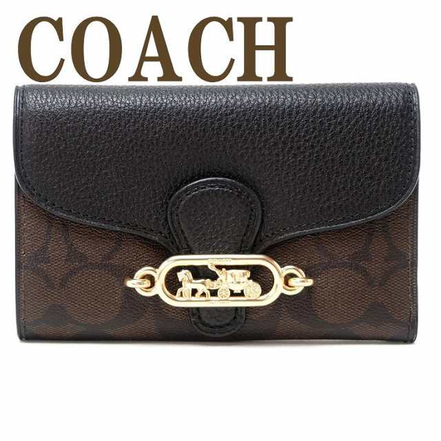 気質アップ】 馬車 二つ折り コーチ COACH ホワイト シグネチャー 白