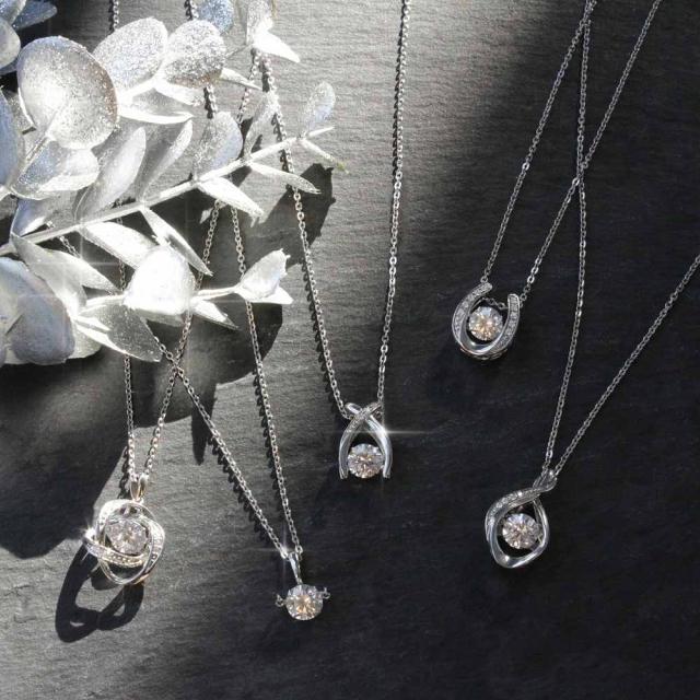 【WEB限定】ダンシングストーン ネックレス レディース  大粒 1.0ct 金属アレルギー対応 アレルギーフリー 医療用 サージカルステンレス 316L ダンシングストーンネックレス 1カラット 1ct あずき チェーン 馬蹄 ZST1CT-002 ブランド 人気_4