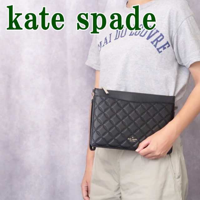 ケイトスペード KateSpade レディース バッグ ポーチ クラッチバッグ ブラック 黒 キルト キルティング K7017-001 ブランド 人気