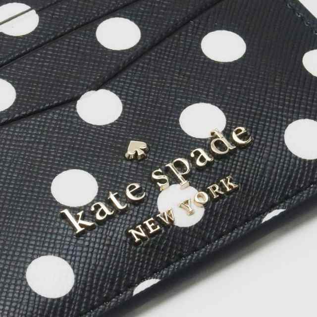 ケイトスペード kate spade カードケース IDケース パスケース 定期入れ キーリング キーホルダー レディース ブラック 黒 水玉 ドット 