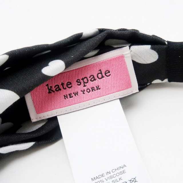 ケイトスペード kate spade ヘアバンド ヘッドバンド カチューシャ ブラック 黒 ハート KS1003409-001 ブランド 人気