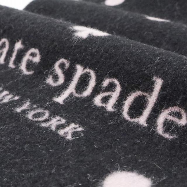 ケイトスペード KateSpade マフラー レディース ブラック 黒 ピンク KS1003751-001 ブランド 人気の通販は