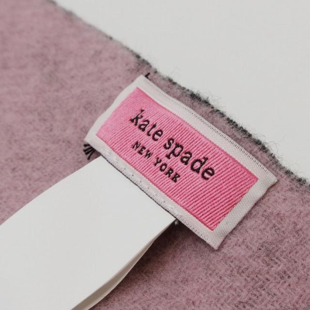 ケイトスペード KateSpade マフラー レディース ブラック 黒 ピンク KS1003751-001 ブランド 人気の通販は