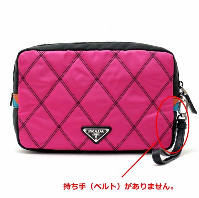 【訳あり】 プラダ PRADA バッグ セカンドバッグ クラッチバッグ ポーチ コスメポーチ 化粧ポーチ ロゴ 2NE007-2BE6-F0AJ6 ブランド 人気_1