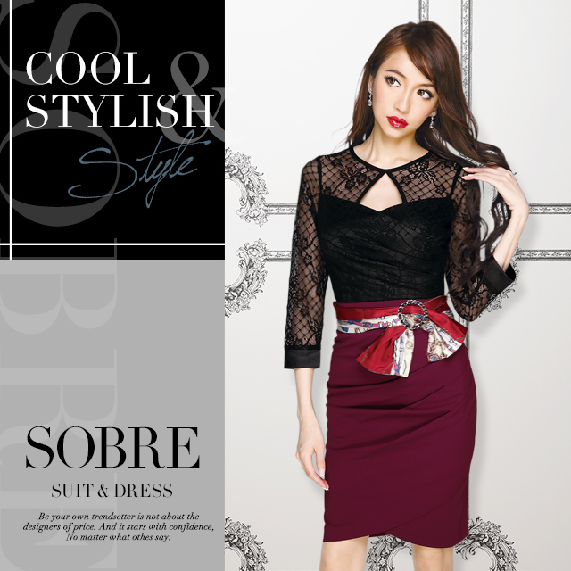 キャバドレス キャバ ドレス 大きいサイズ ソブレ ミニ ワンピ スカーフベルトワンピースの通販はau Pay マーケット Sobre ソブレ キャバドレス スーツ専門店