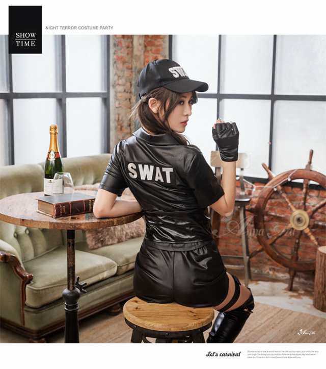 コスプレ ハロウィン 衣装 仮装 ポリス スワット SWAT 制服 ミニスカポリス 大きいサイズ ポリス コスチューム ペア お揃い レディース  のはau PAY マーケット 【ダブル】コスプレ衣装 コスチューム  au PAY マーケット－サイト