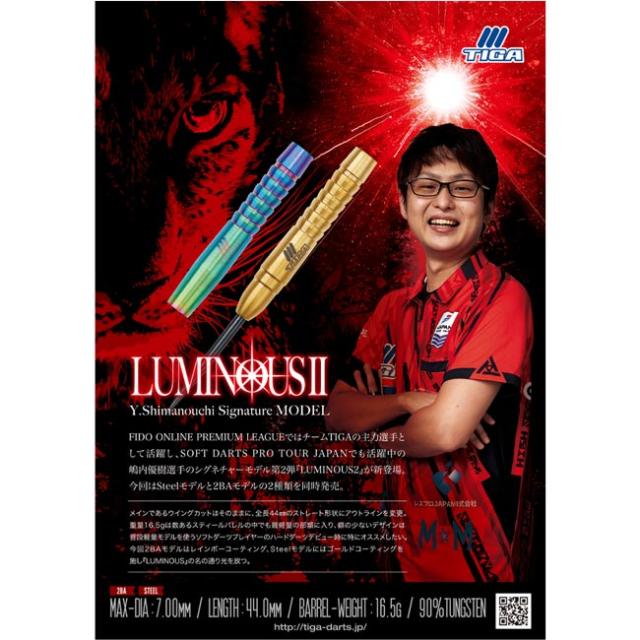 【送料無料】TIGA LUMINOUS2 2BA 嶋内優樹選手モデル　